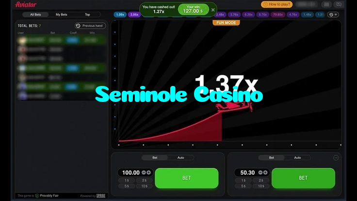 Seminole Casino casino presented on mobile device in Pakistan with slots and live games